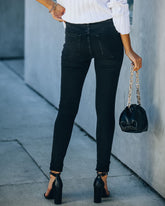 Schmal geschnittene Skinny-Jeans mit hoher Taille und Knopfleiste vorne